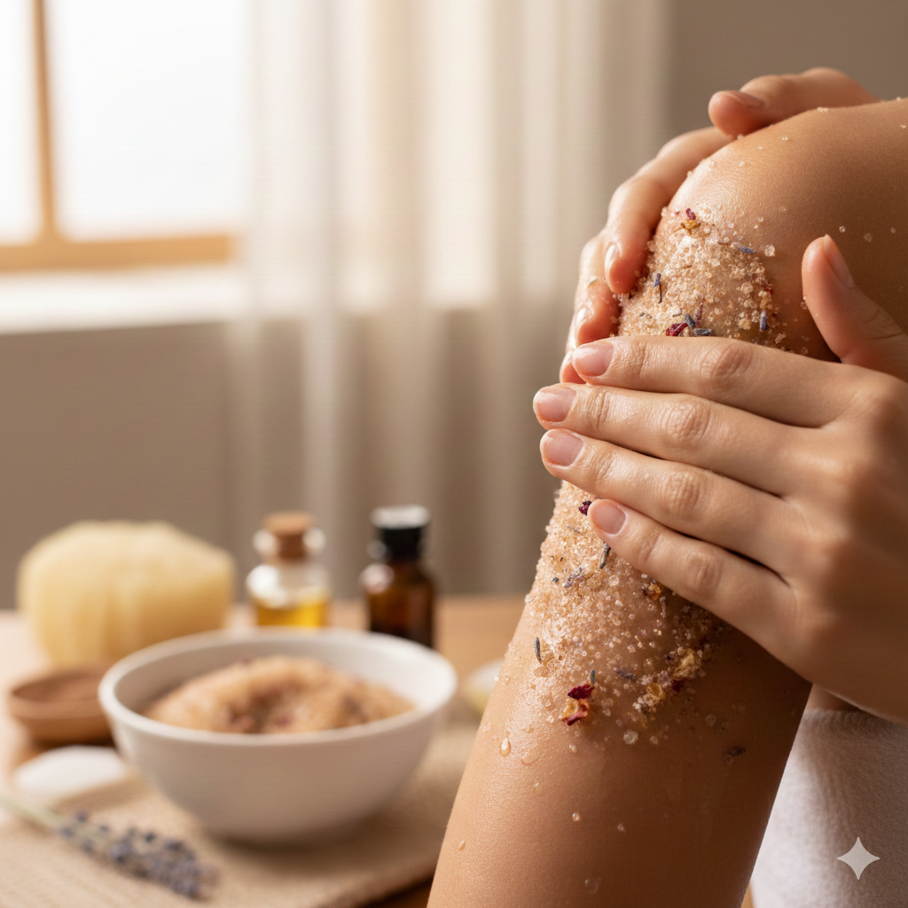 applicazione scrub corpo