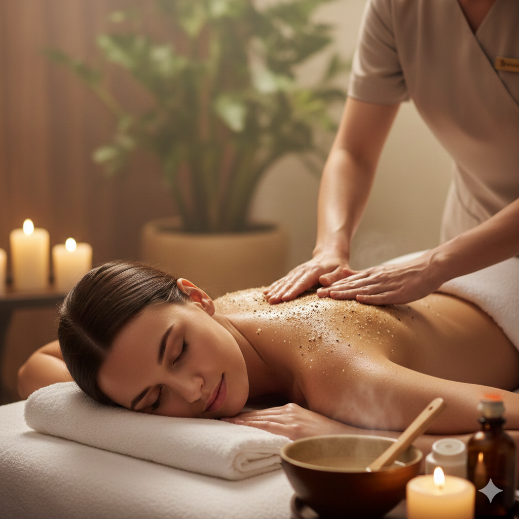 Cliente riceve scrub corpo